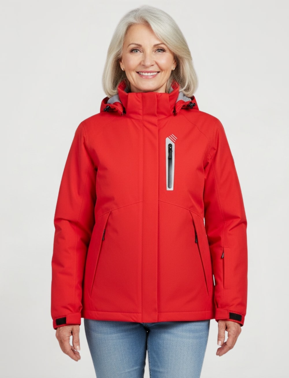 Veste Chauffante Parka Couleur Rouge - Main Image