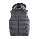 Gilet Chauffant Capuche Gris