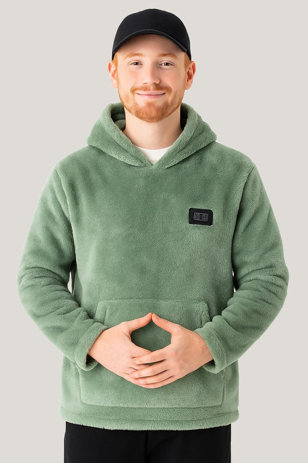 Sweat Capuche Chauffant Vert