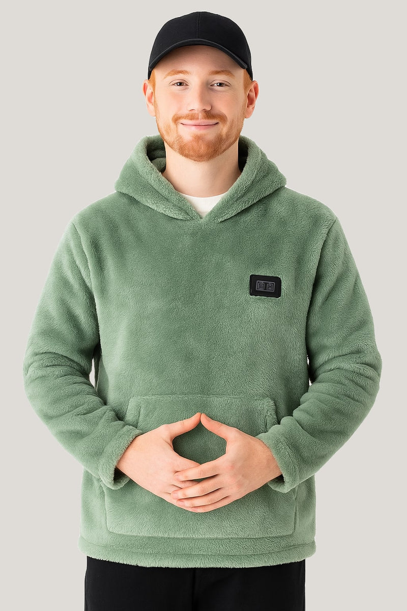Sweat Capuche Chauffant Vert
